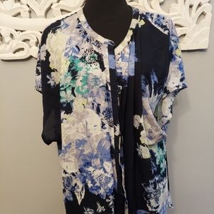 Ava & Viv Floral Blouse 2x